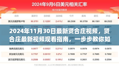 2024年贤合庄最新视频观看指南，教你如何观看最新视频