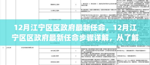 12月江宁区区政府最新任命详解，流程、步骤与完成全过程