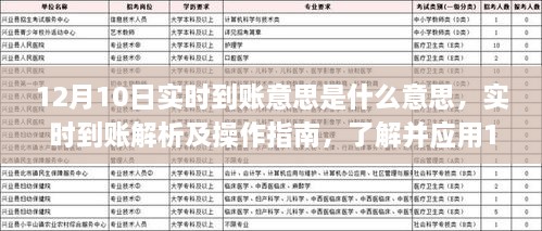 12月10日实时到账功能详解，操作指南与实时到账解析，快速掌握应用技巧！