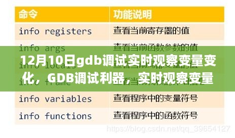 GDB调试利器，实时观察变量变化的深度解析与实战应用