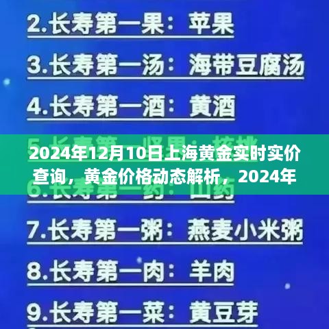 2024年12月10日上海黄金实时实价查询与黄金价格动态解析