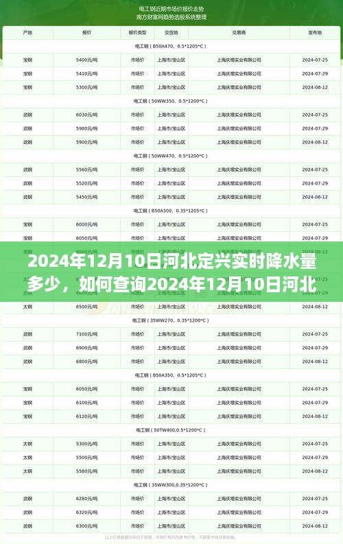 如何查询河北定兴实时降水量，天气预报查询技能详解，以2024年12月10日为例