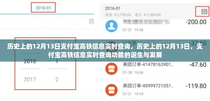 支付宝高铁信息实时查询功能的诞生与发展，回望历史上的12月13日