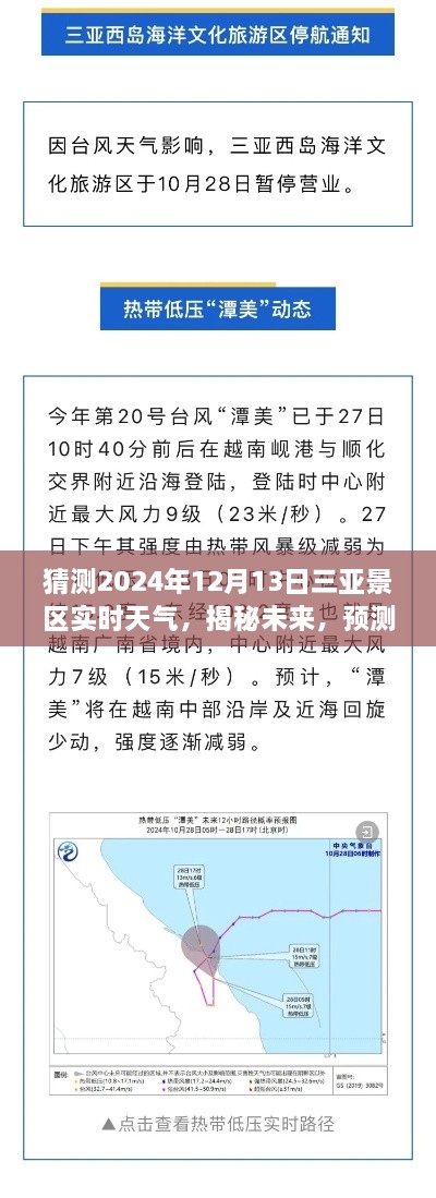 揭秘未来三亚景区天气，预测2024年12月13日三亚景区实时天气状况