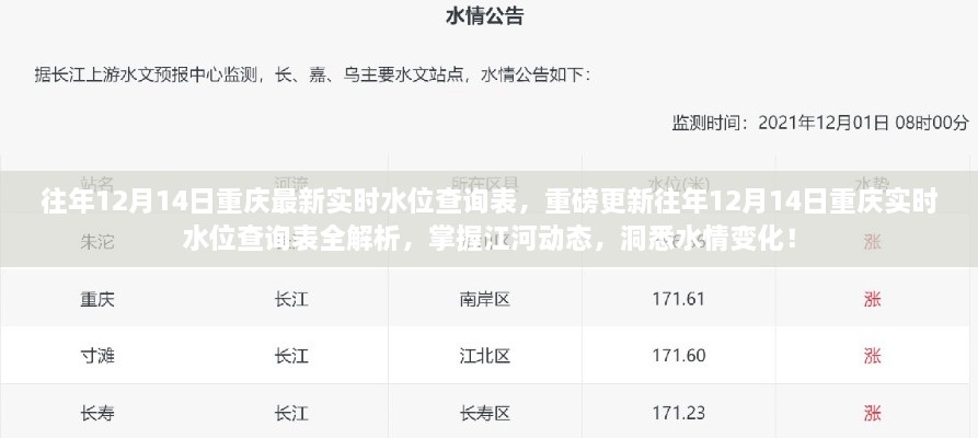 往年12月14日重庆实时水位查询表全解析，江河动态与水情变化掌握在手！