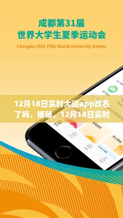 揭秘，12月18日实时大运app是否更名？