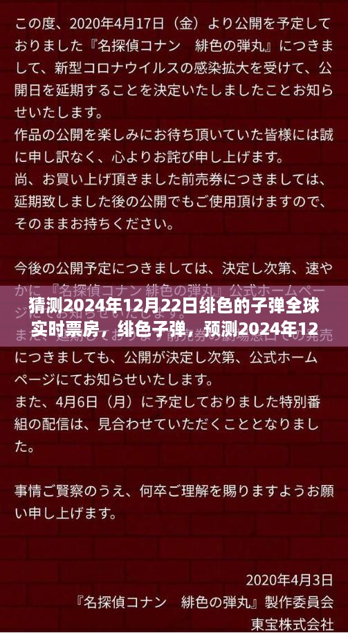 绯色子弹全球票房预测，2024年12月22日的传奇时刻