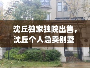 沈丘独家独院出售，沈丘个人急卖别墅 