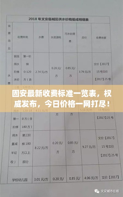 固安最新收费标准一览表，权威发布，今日价格一网打尽！