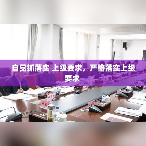 自觉抓落实 上级要求，严格落实上级要求 