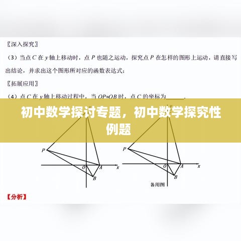 初中数学探讨专题，初中数学探究性例题 