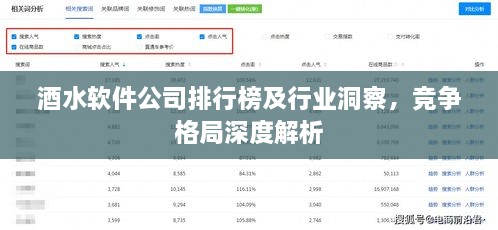 酒水软件公司排行榜及行业洞察，竞争格局深度解析