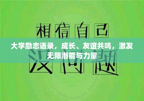 大学励志语录，成长、友谊共鸣，激发无限潜能与力量