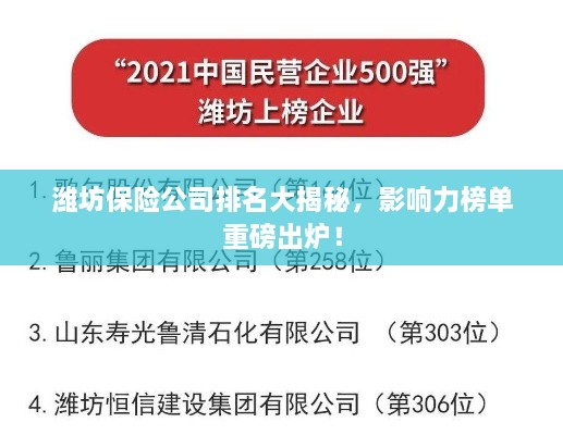 潍坊保险公司排名大揭秘，影响力榜单重磅出炉！