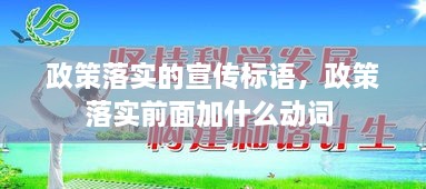 政策落实的宣传标语，政策落实前面加什么动词 